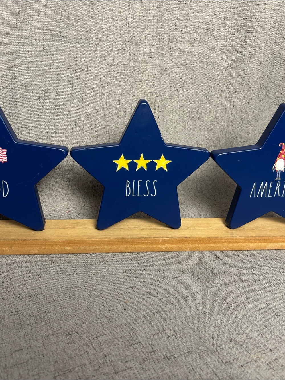 Blue Star "Bless" Wall Decor Accent